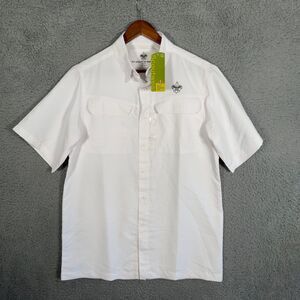 Boy Scouts of America Shirt Mens S White Vented Short Sleeve BSA Uniform Poly